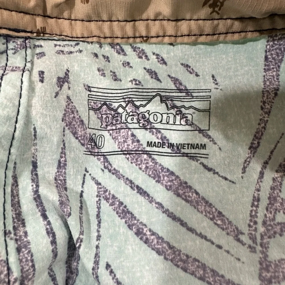 Patagonia Stretch Wavefarer Boardshorts 40‎ Green Blue Style